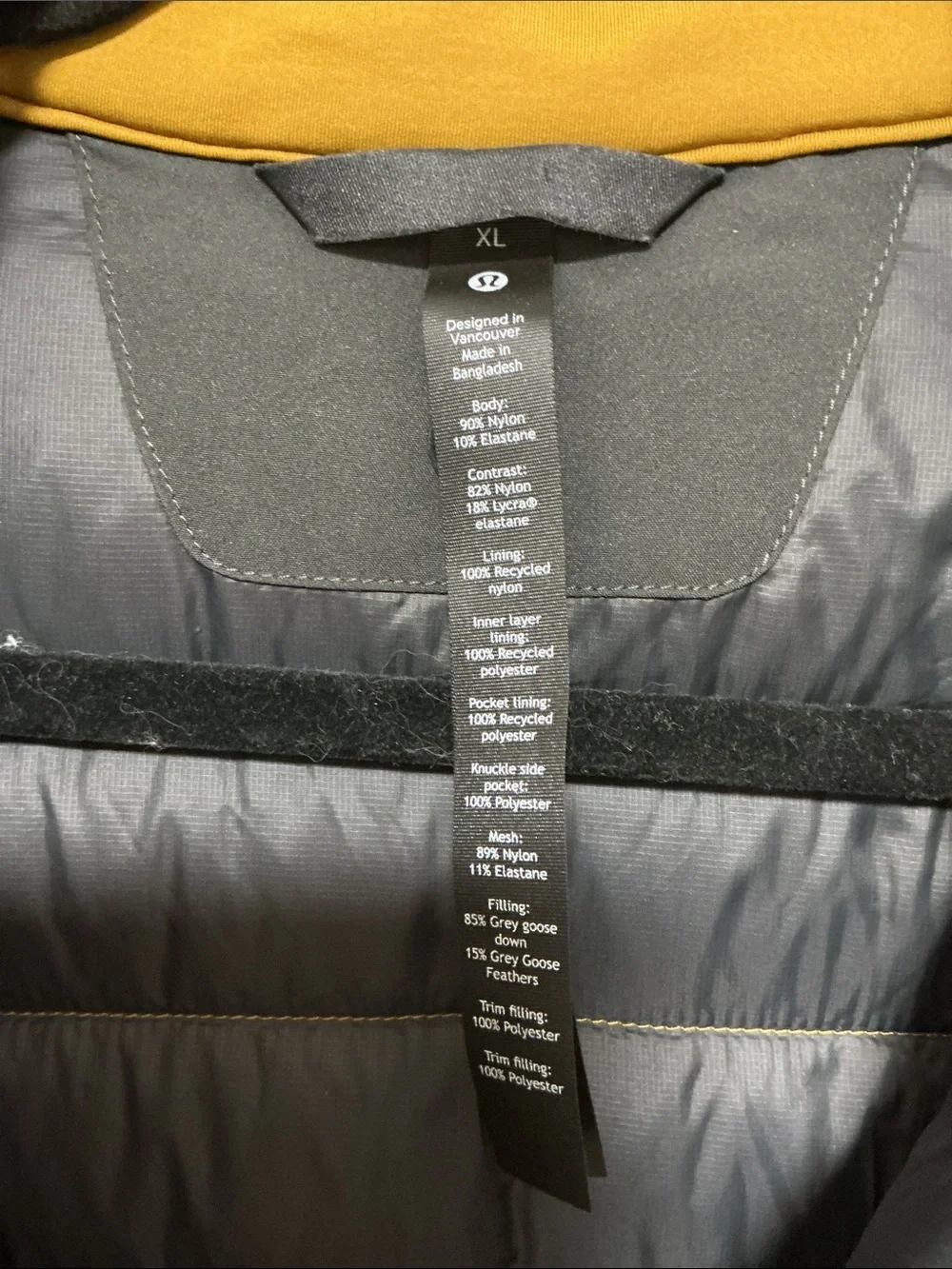 Lululemon Quilted Zip-Front Vest - Mustard Brown